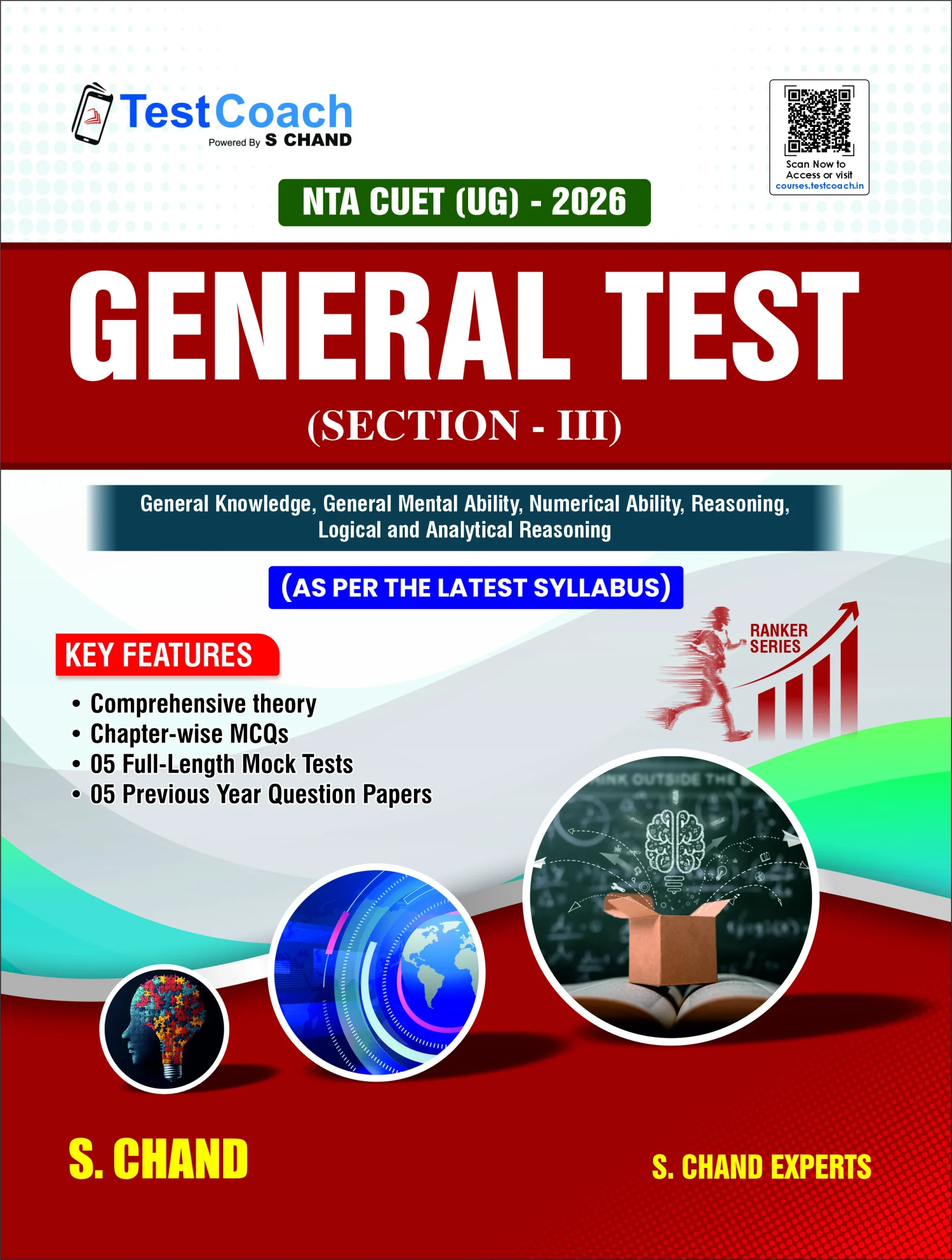 TestCoach NTA CUET UG General Test GT Section 3 Book